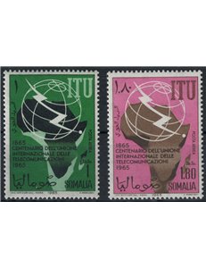 SOMALIA 1965 ITU centenary, airmail 2v MNH**