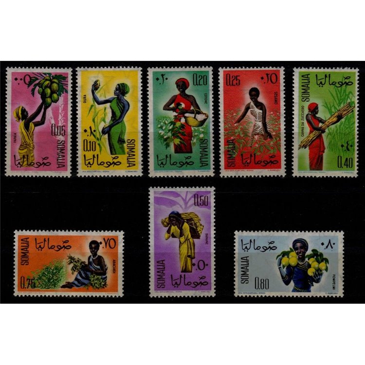 SOMALIA 1961 Indigeni e prodotti diversi 8v MNH**