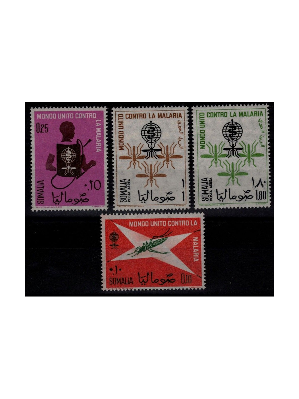 SOMALIA 1962 Eradicazione della malaria 4v MNH**