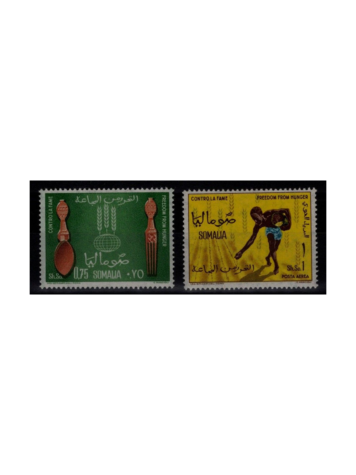SOMALIA 1963 Fight against hunger 2v MNH**