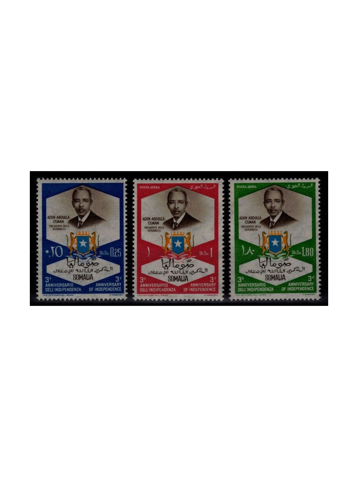 SOMALIA 1963 Independence 3v MNH**