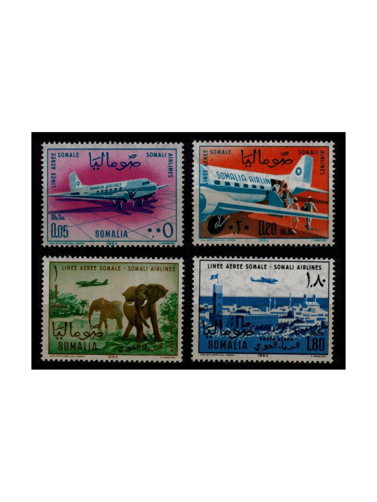 SOMALIA 1964 Somali Airlines 4v MNH**