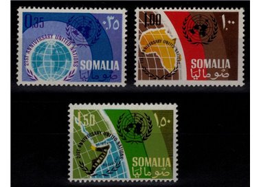 SOMALIA 1966 Nazioni Unite 3v MNH**