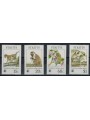 ST. KITTS 1986 WWF, Green Monkey 4v MNH**
