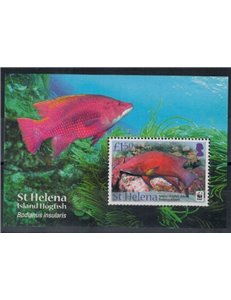 ST. HELENA 2011 WWF, Pesci - WWF, Island hogfish BF MNH**