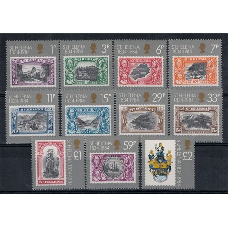 ST. HELENA 1984 150° anniversario colonizzazione - Colony 150th anniversary 11 v