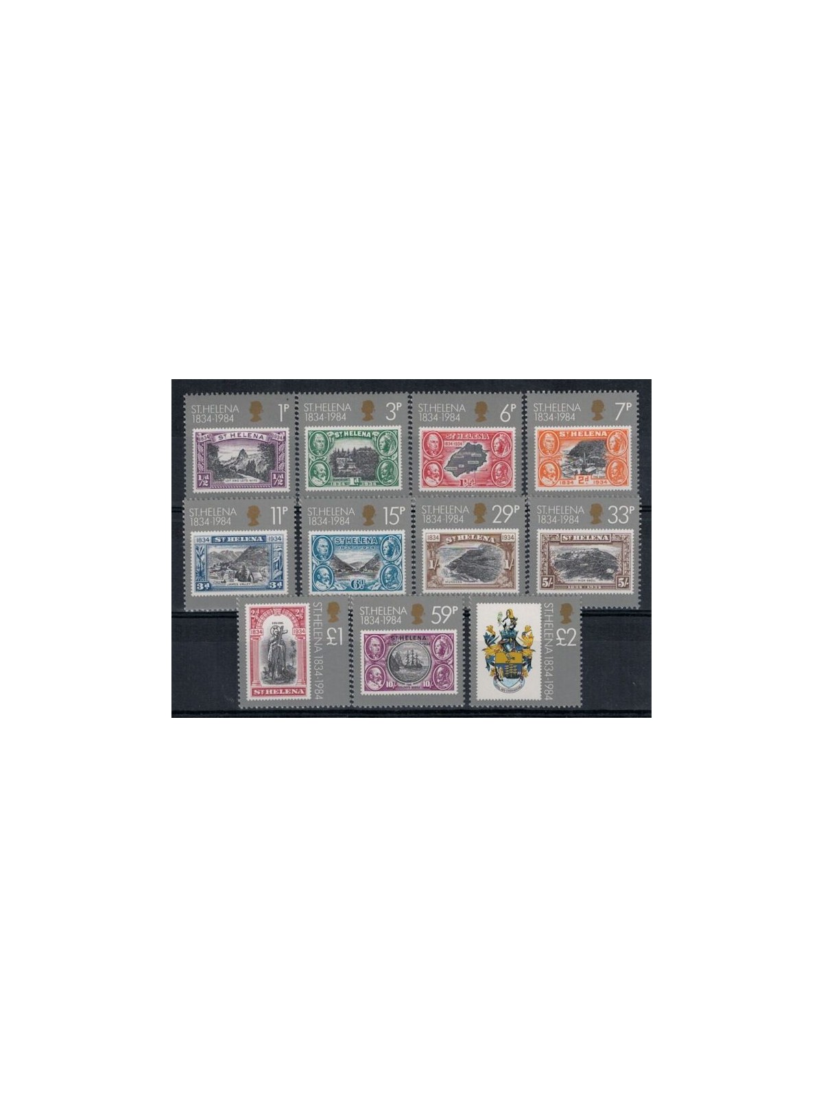 ST. HELENA 1984 150° anniversario colonizzazione - Colony 150th anniversary 11 v