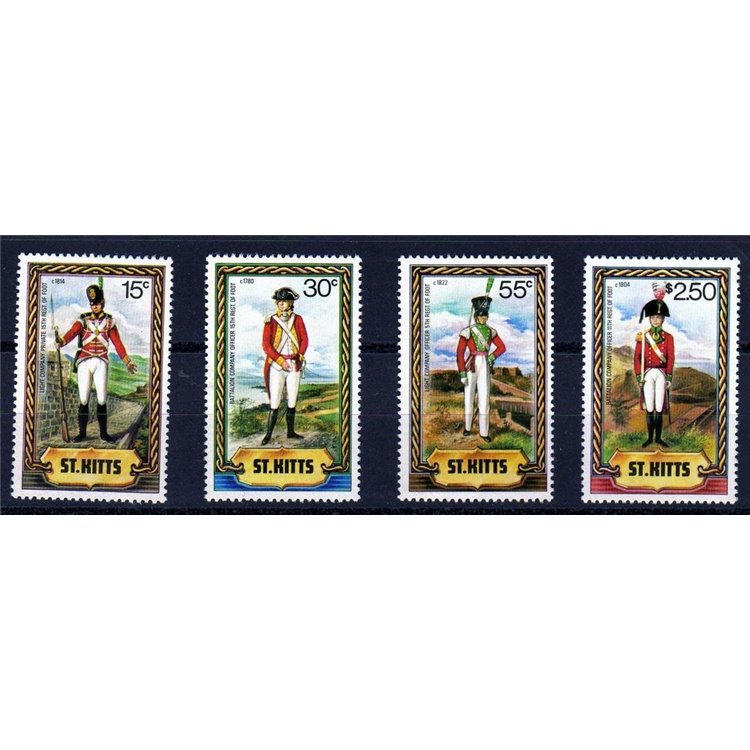 ST. KITTS 1983 Uniformi militari - Uniforms 4v MNH**