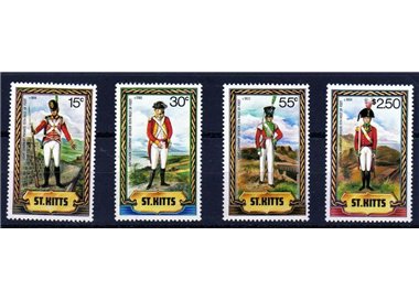 ST. KITTS 1983 Uniformi militari - Uniforms 4v MNH**