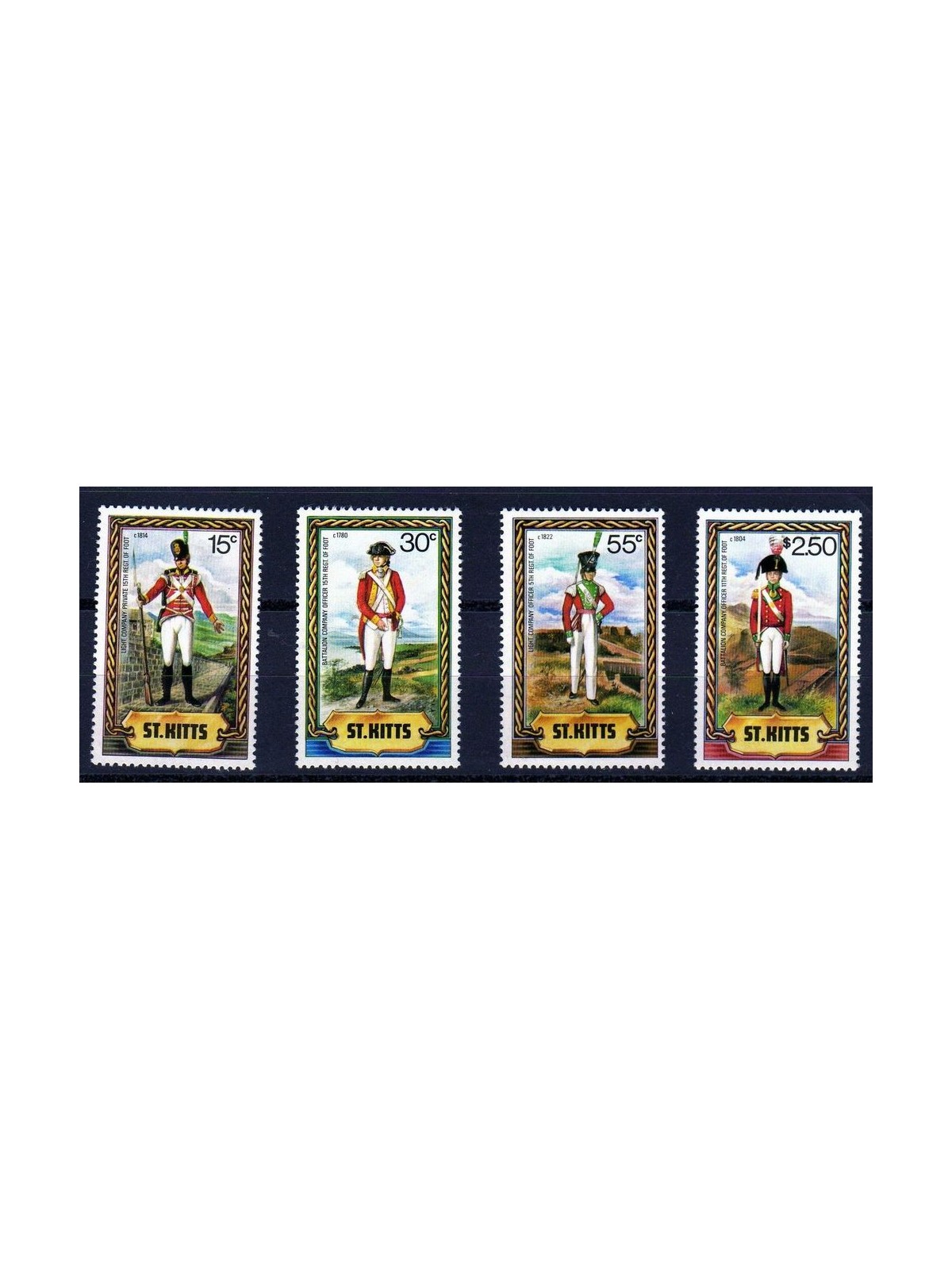 ST. KITTS 1983 Uniformi militari - Uniforms 4v MNH**