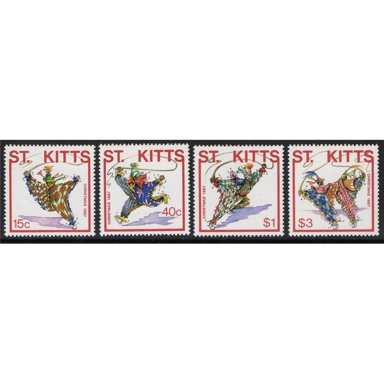 ST. KITTS 1987 Natale - Christmas 4v MNH**