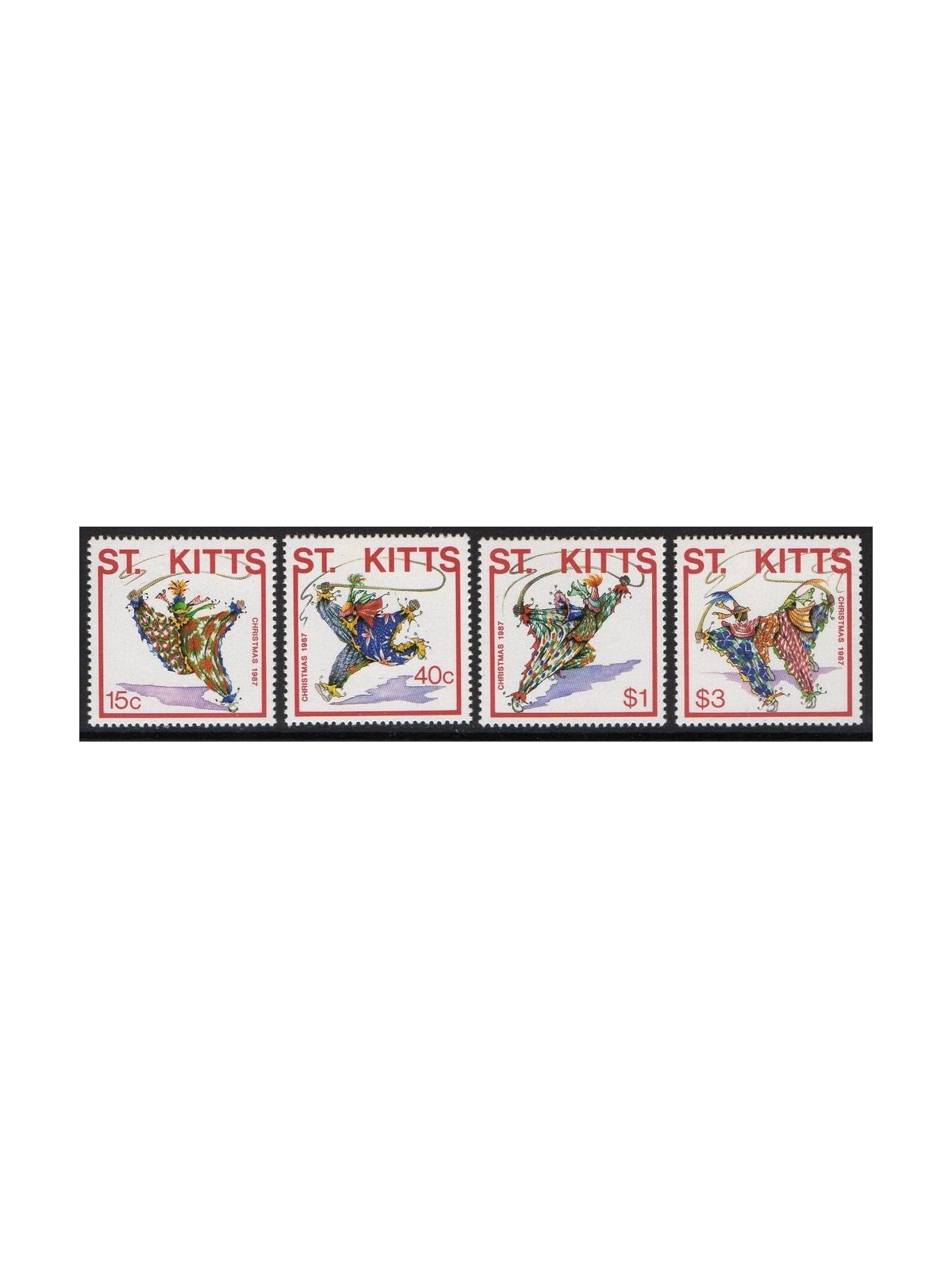 ST. KITTS 1987 Christmas - Christmas 4v MNH**