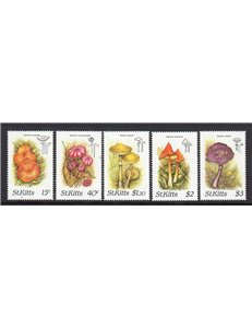 ST. KITTS 1987 Funghi - Mushrooms 5v MNH**