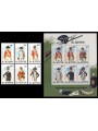 ST. KITTS 1987 Military uniforms - Military uniforms 6v + 1 s/s MNH**