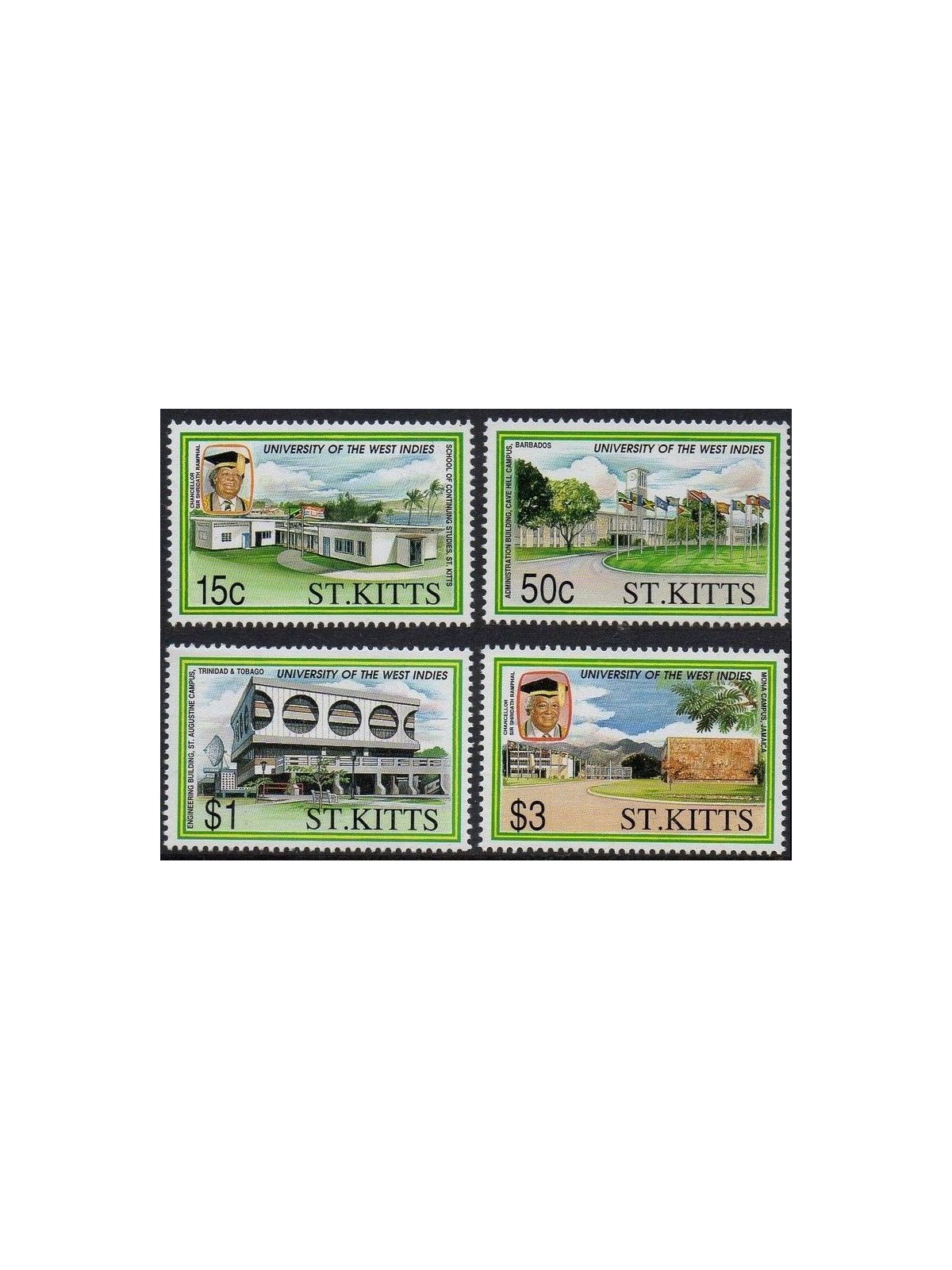ST. KITTS 1991 Università - University 4v MNH**