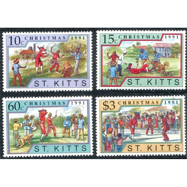 ST. KITTS 1991 Natale - Christmas 4v MNH**