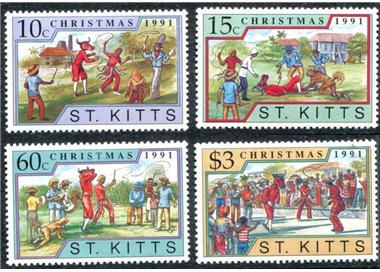 ST. KITTS 1991 Christmas - Christmas 4v MNH**