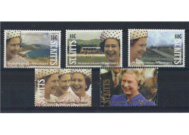 ST. KITTS 1991 Accesso al trono - Queen accession anniversary 5v MNH**