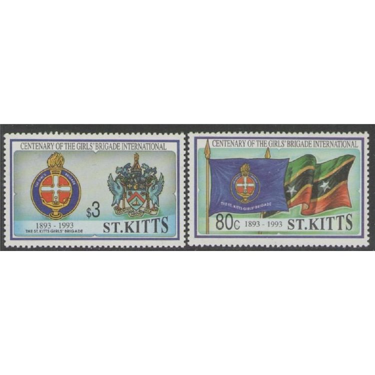 ST. KITTS 1993 Girls Brigade International 2v MNH**