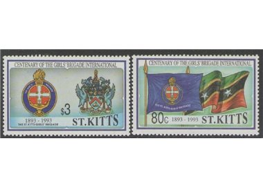 ST. KITTS 1993 Girls Brigade International 2v MNH**