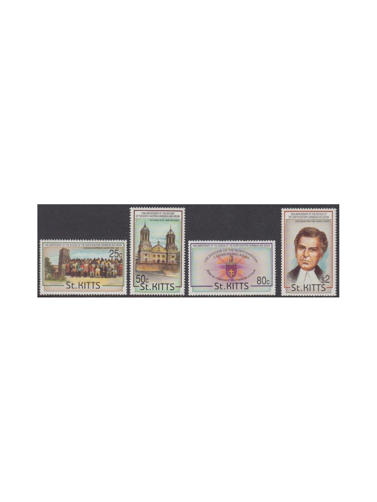 ST. KITTS 1993 Diocese of the Caribbean - Anglican church 4v MNH**