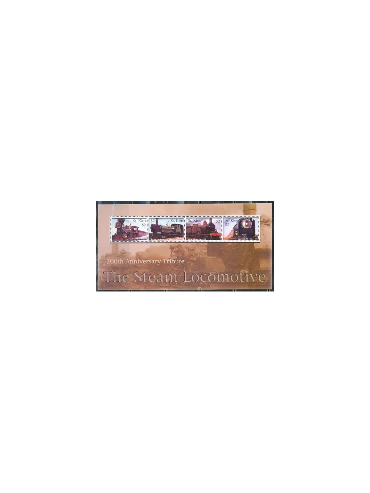 ST. KITTS 2004 Trains, locomotives 4v MNH**