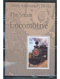 ST. KITTS 2004 Locomotive, treni BF MNH**