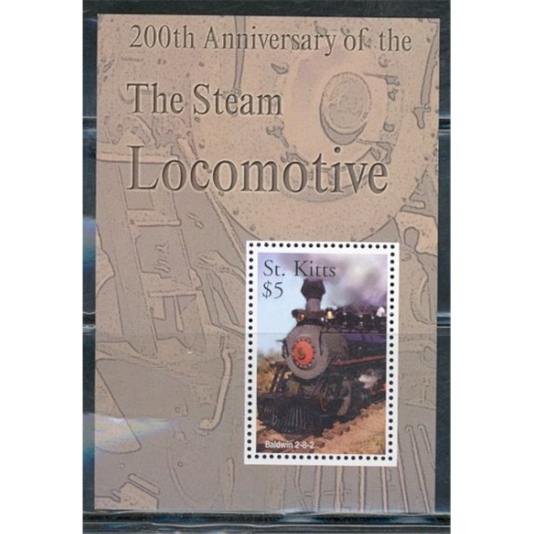 ST. KITTS 2004 Locomotive, treni BF MNH**