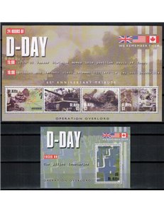 ST. KITTS 2004 D-Day 4v + 1 s/s MNH**