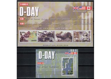 ST. KITTS 2004 D-Day 4v + 1 s/s MNH**