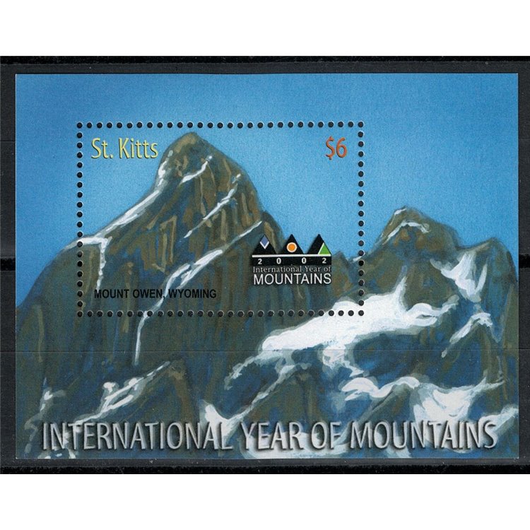 ST. KITTS 2002 International mountain year 1 BF MNH**