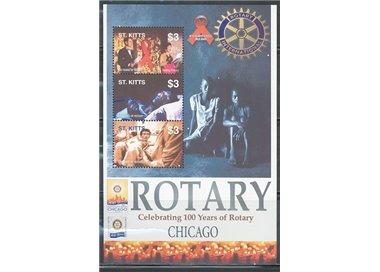 ST. KITTS 2005 Rotary centenary 3v in MNH sheet**