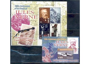 ST. KITTS 2005 Jules Verne 4v + 1 s/s MNH**