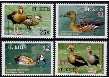 ST. KITTS 2005 Papere - Ducks 4v MNH**