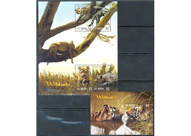 ST. KITTS 2005 Tigers - Wildcats 4v + 1 s/s MNH**