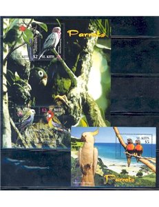 ST. KITTS 2005 Parrots - Parrots 4v + 1 s/s MNH**