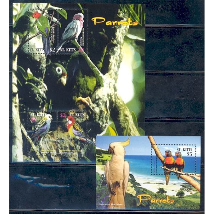 ST. KITTS 2005 Parrots - Parrots 4v + 1 s/s MNH**