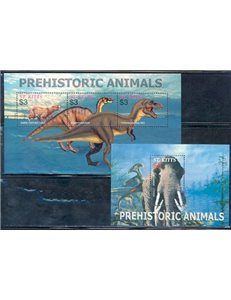 ST. KITTS 2005 Prehistoric Animals II 3v + 1 s/s MNH**