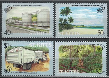 ST. KITTS 1995 Anniversario ONU 4v MNH**