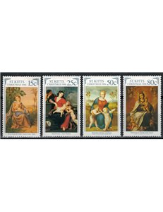 ST. KITTS 1996 Christmas 4v MNH**