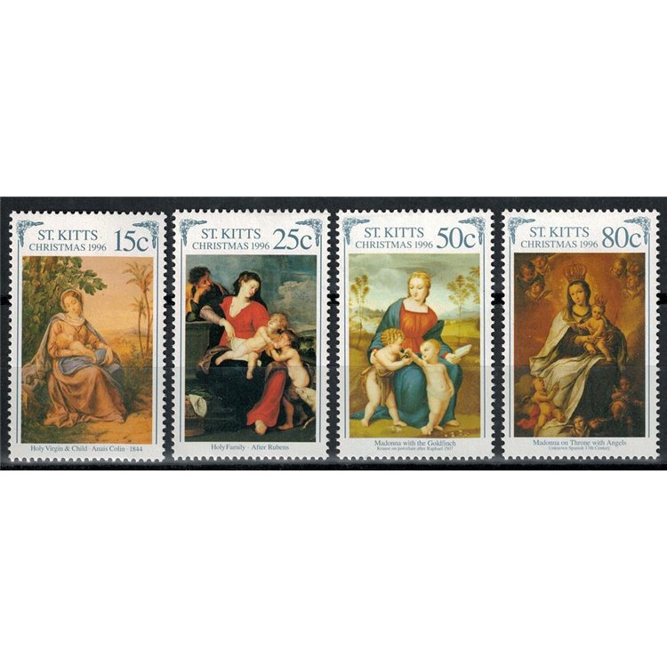ST. KITTS 1996 Christmas 4v MNH**