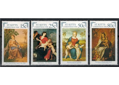 ST. KITTS 1996 Christmas 4v MNH**