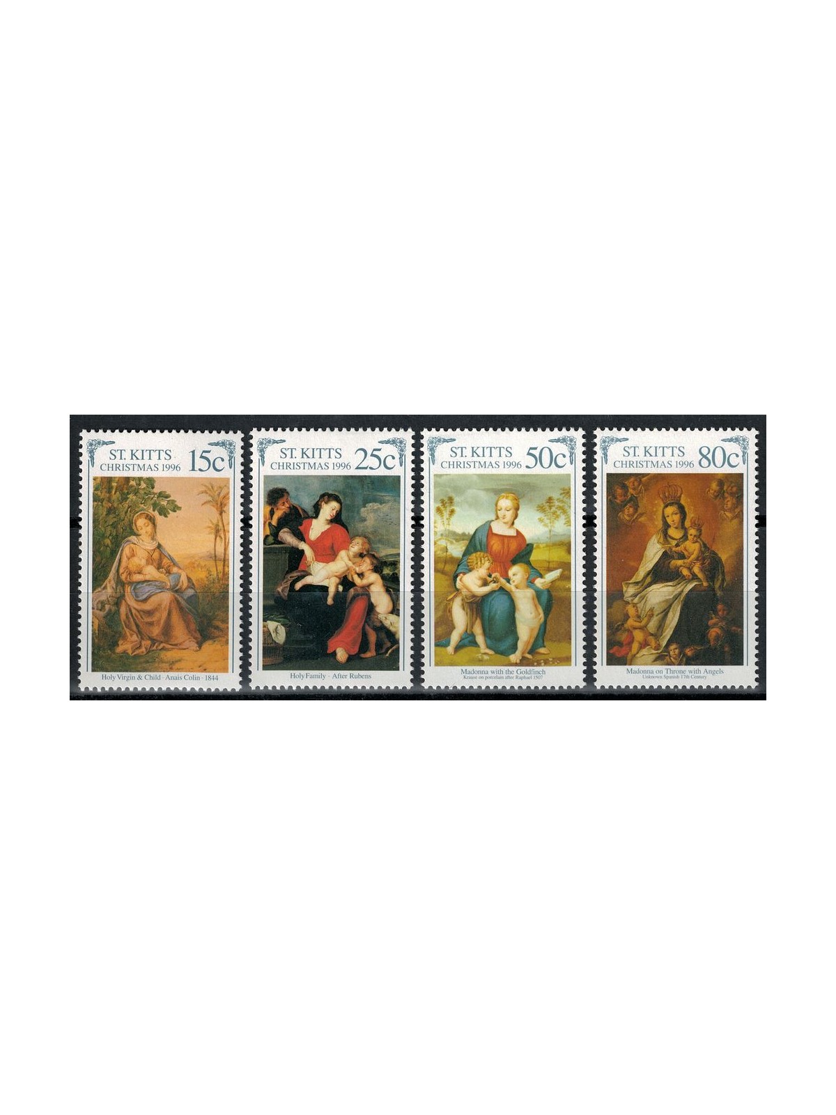 ST. KITTS 1996 Christmas 4v MNH**