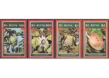 ST. KITTS 2002 Christmas 4v MNH**