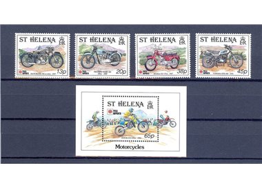 ST. HELENA 1991 Phila Nippon, motor cycles 4v + 1 s/s MNH**