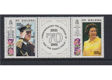 ST. HELENA 1991 Queen 65th birthday 2v MNH**