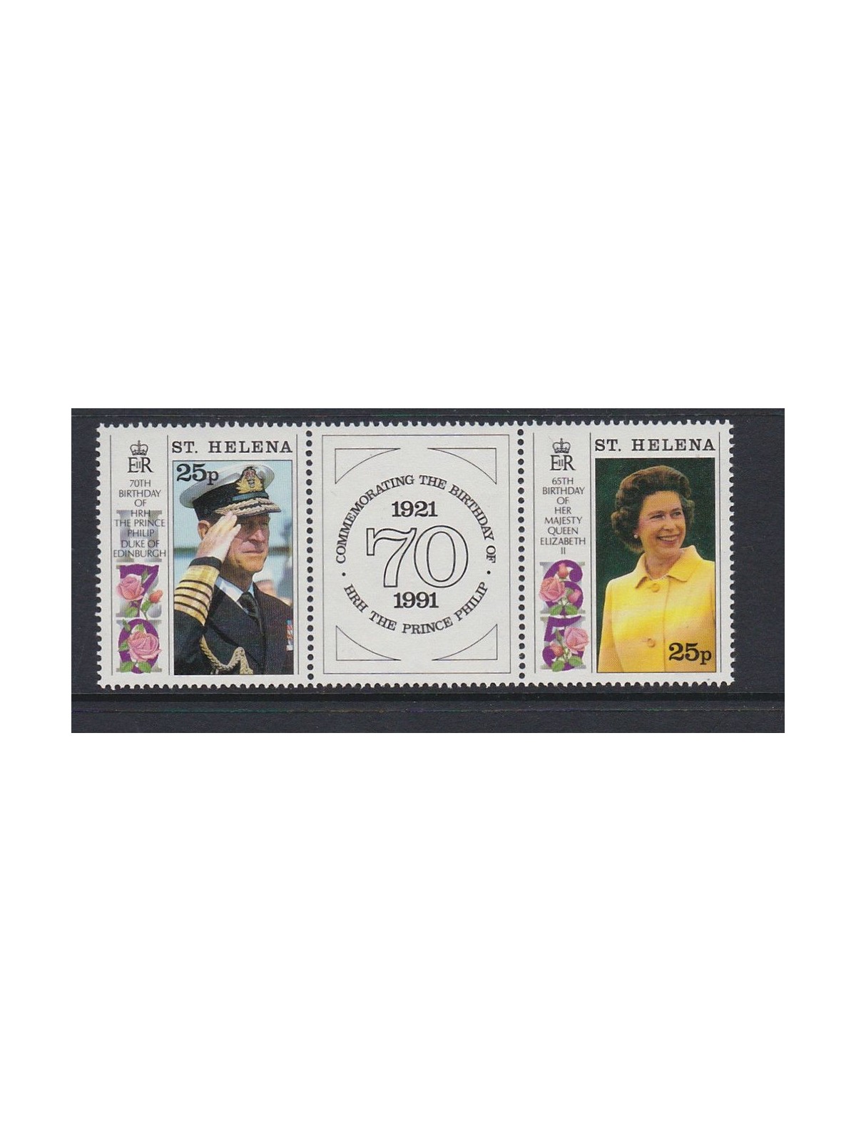 ST. HELENA 1991 Queen 65th birthday 2v MNH**