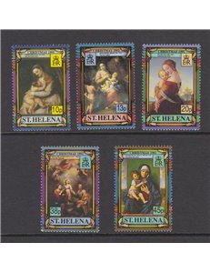 ST. HELENA 1991 Christmas, paintings 5v MNH**