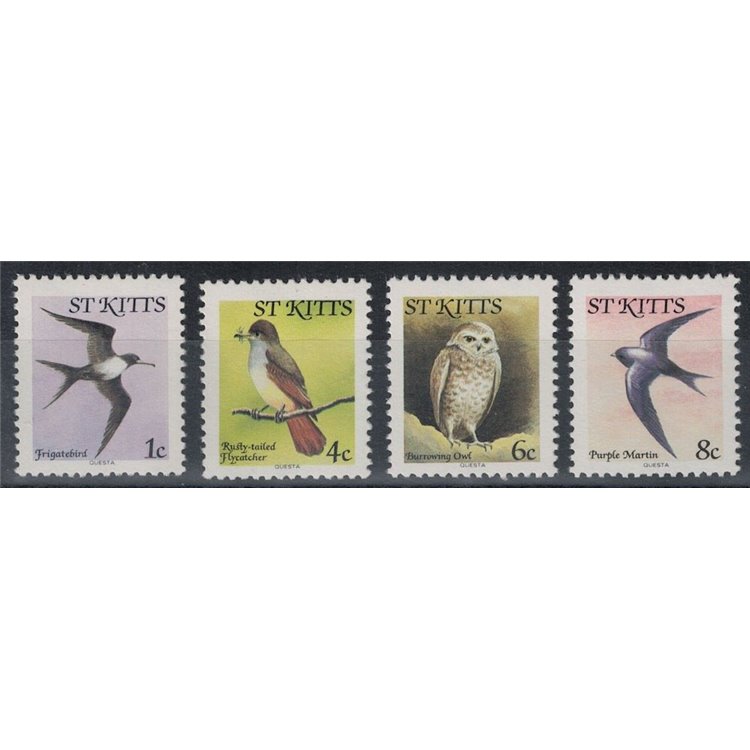 ST. KITTS 1981 Serie ordinaria, uccelli (II) 4v MNH**