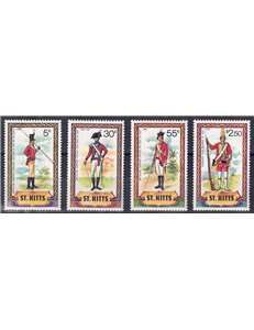 ST. KITTS 1981 Military Uniforms 4v MNH**
